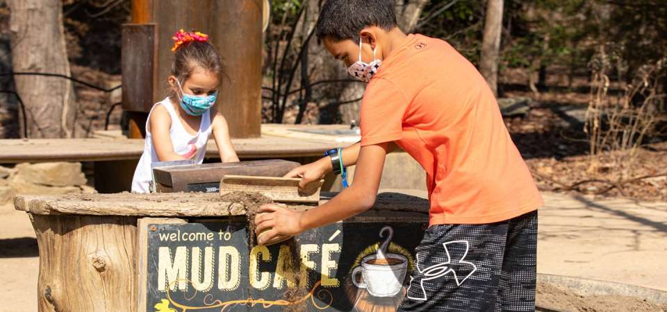 Kidzone mud cafe play during COVID-19